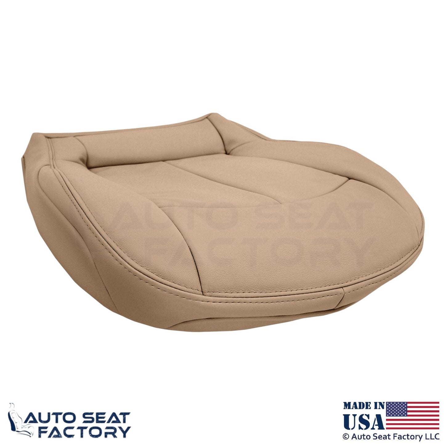 2009 Fits Mercedes Benz CLK350 Genuine Leather Front Bottom Seat Covers Beige - OEM-Style Replacement Seat Cover