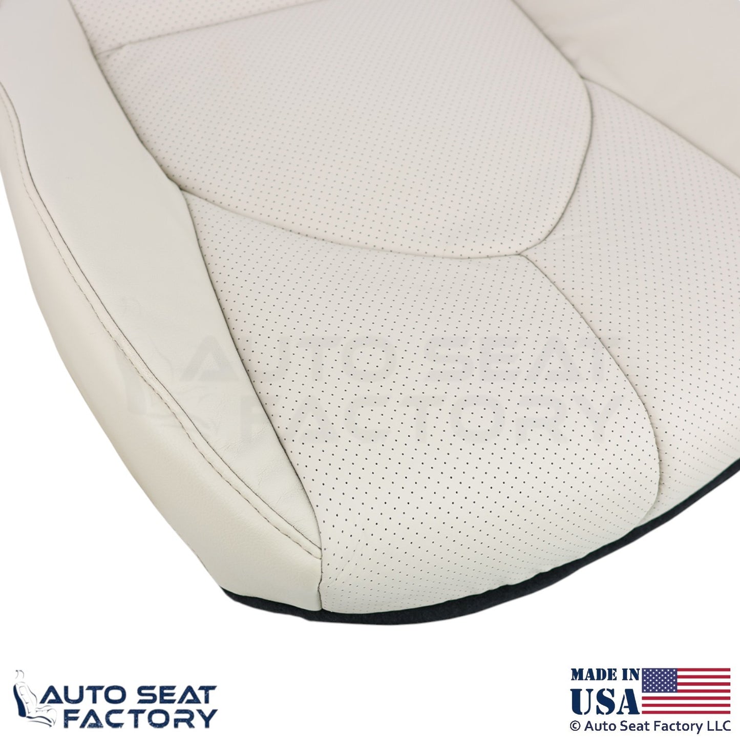 2020-2023 Fits Toyota Highlander Genuine Leather Passenger Bottom Cover Beige - OEM-Style Replacement Seat Cover