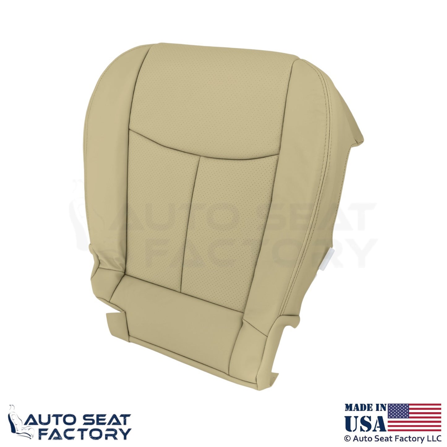 2011-2013 Fits Infiniti M37 M56 Genuine Leather Driver Bottom Seat Cover Wheat - OEM-Style Replacement Seat Cover