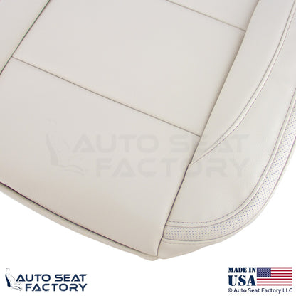 2008-2013 Fits Volvo C70 Leather Perforated Front Passenger Covers Calcite Cream - OEM-Style Replacement Seat Cover