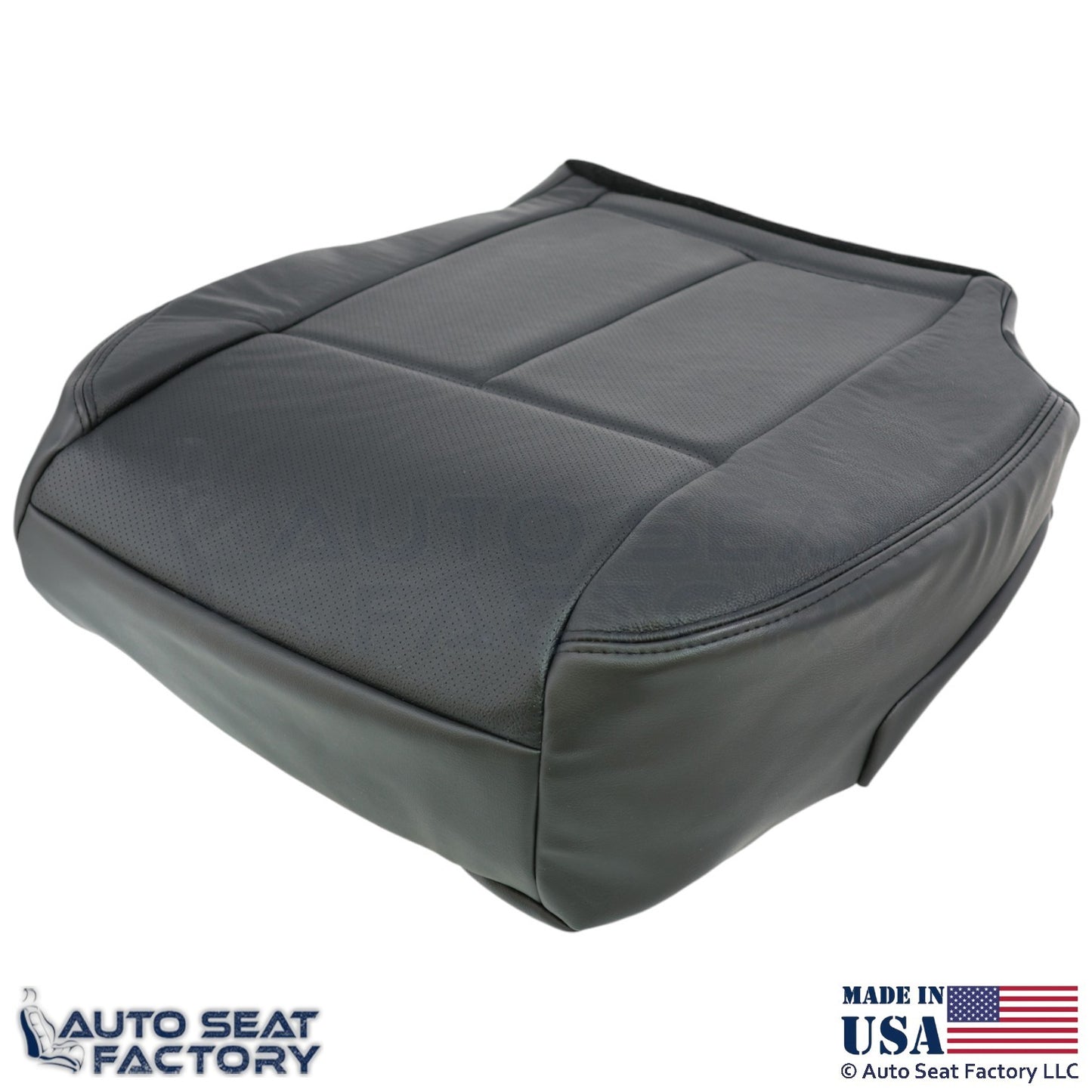 2013-2018 For Nissan Altima Sedan Genuine Leather Passenger Bottom Cover Black - OEM-Style Replacement Seat Cover