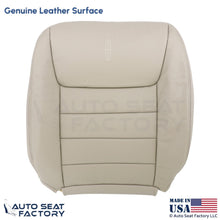 1999-2001 Fits Lincoln Town Car Genuine Leather Driver Top Cover Light Parchment - OEM-Style Replacement Seat Cover