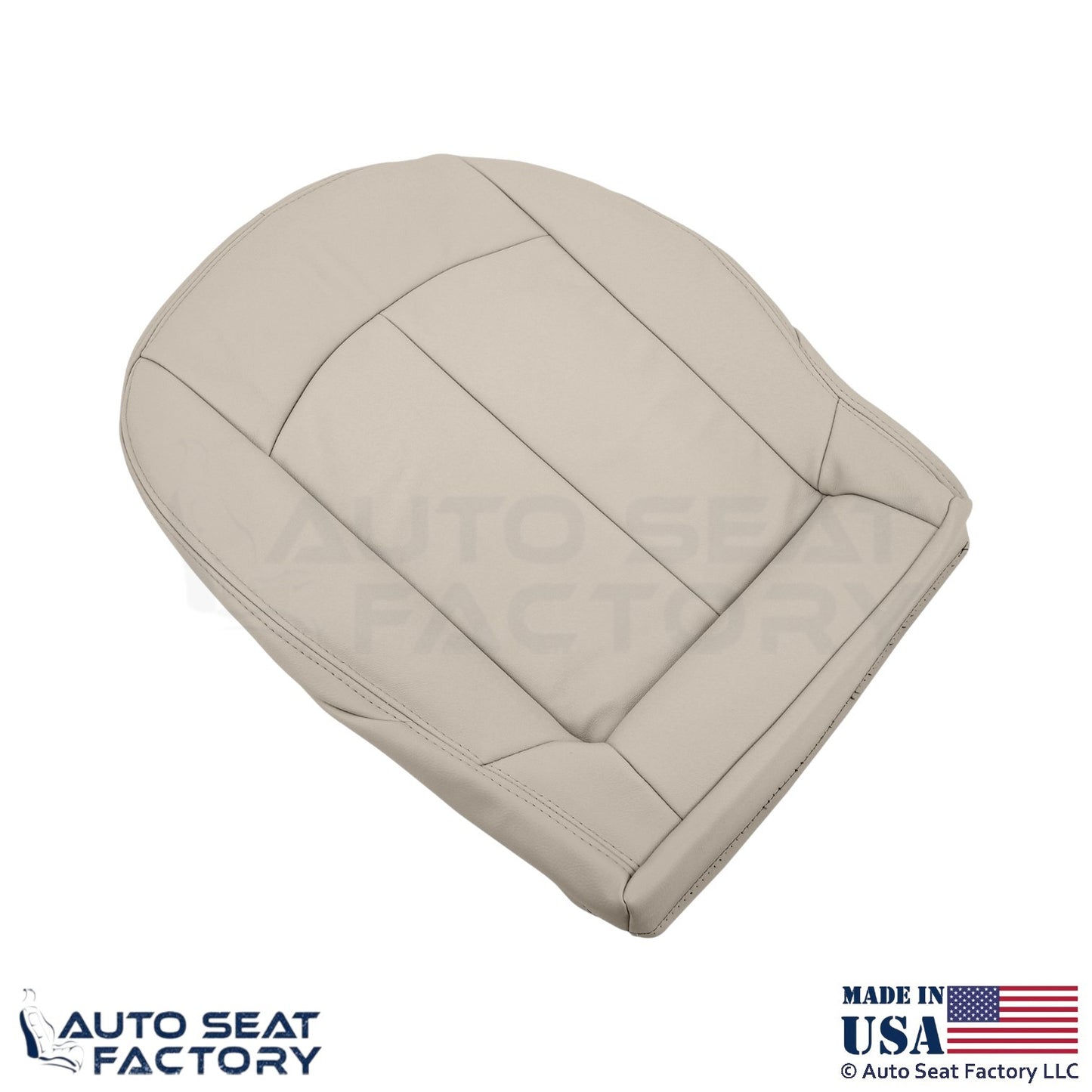 2009 Fits Mercedes Benz CLK350 Genuine Leather Passenger Bottom Seat Cover Stone - OEM-Style Replacement Seat Cover
