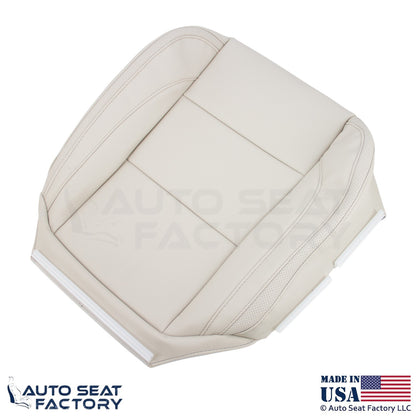 2008-2013 Fits Volvo C70 Leather Perf. Front Driver Seat Covers Calcite Cream - OEM-Style Replacement Seat Cover