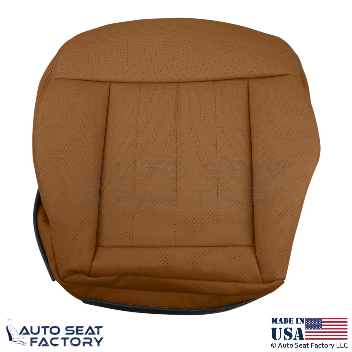 2010-16 For Mercedes Benz E550 Genuine Leather Perf Bottom Cover Passenger Beige - OEM-Style Replacement Seat Cover