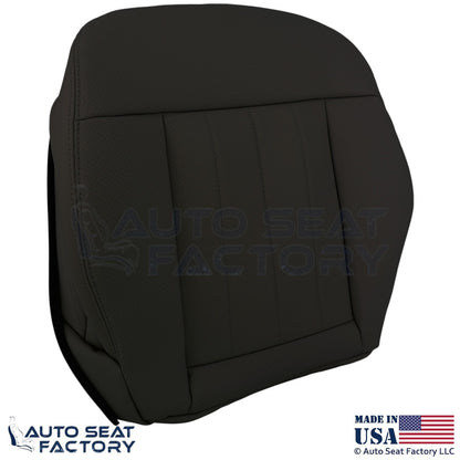 2010-2016 Fits Mercedes Benz E550 E350 Genuine Leather Perf. Bottom Covers Black - OEM-Style Replacement Seat Cover
