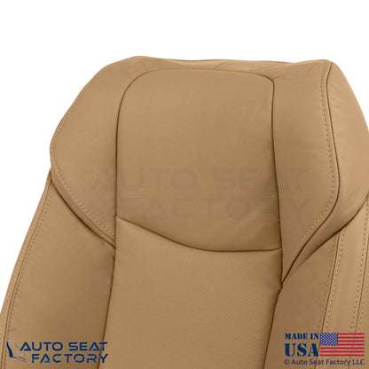 2013-2014 Fits Cadillac ATS Leather Perf Driver Side Seat Covers Caramel - OEM-Style Replacement Seat Cover
