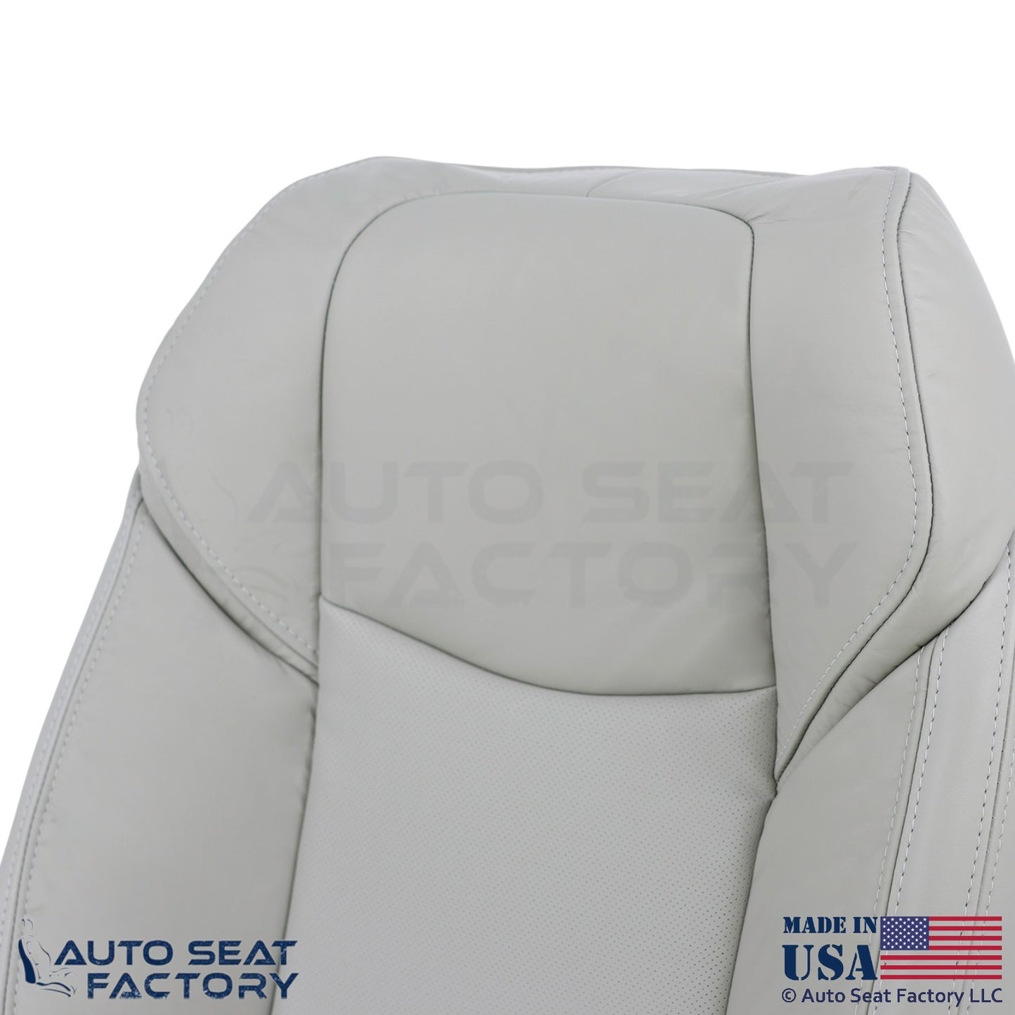 2015-2019 For Cadillac ATS Leatherette Front Passenger Side Covers Light Neutral - OEM-Style Replacement Seat Cover