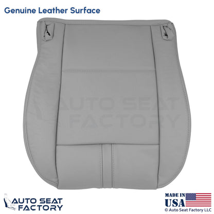 2003-2008 Fits BMW X3 Genuine Leather Front Driver Bottom Replacement Cover Gray - OEM-Style Replacement Seat Cover