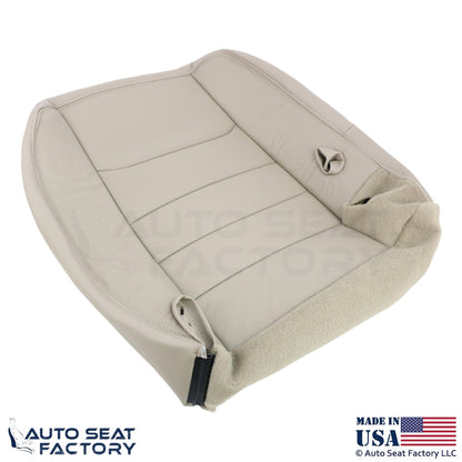 1999-2001 Fits Lincoln Town Car Genuine Leather Front Seat Covers Lt. Parchment - OEM-Style Replacement Seat Cover