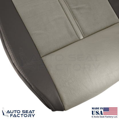 2006-07 For Jeep Grand Cherokee Leather Suede Insert Passenger Bottom Cover Gray - OEM-Style Replacement Seat Cover