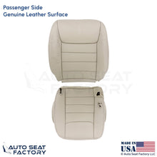 1999-2001 Fits Lincoln Town Car Genuine Leather Passenger Covers Lt. Parchment - OEM-Style Replacement Seat Cover