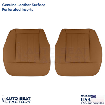 2010-2016 Fits Mercedes Benz E550 E350 Genuine Leather Perf. Bottom Covers Beige - OEM-Style Replacement Seat Cover