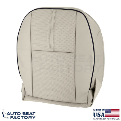 2010-2012 Fits Lincoln MKZ Genuine Leather Perf Front Bottom Seat Covers Tan - OEM-Style Replacement Seat Cover