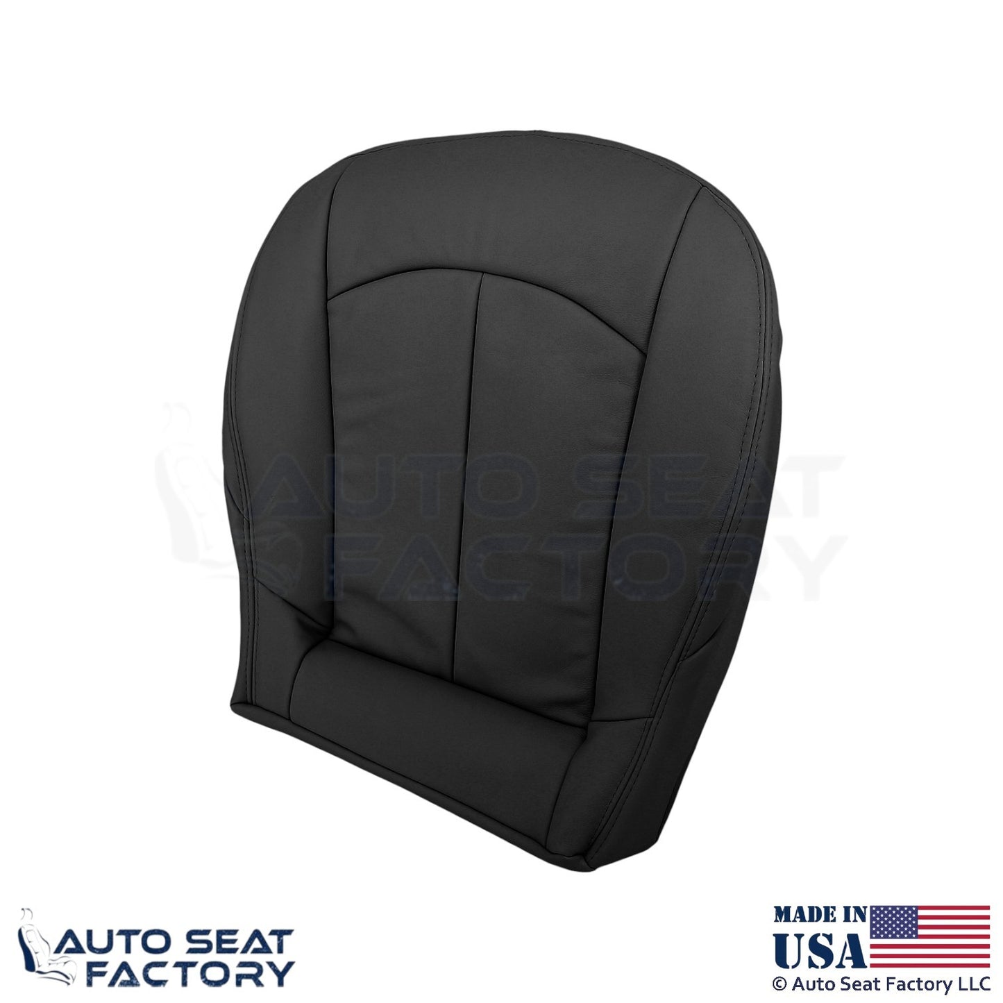 2009 Fits Mercedes Benz CLK350 Genuine Leather Driver Bottom Seat Cover Black - OEM-Style Replacement Seat Cover