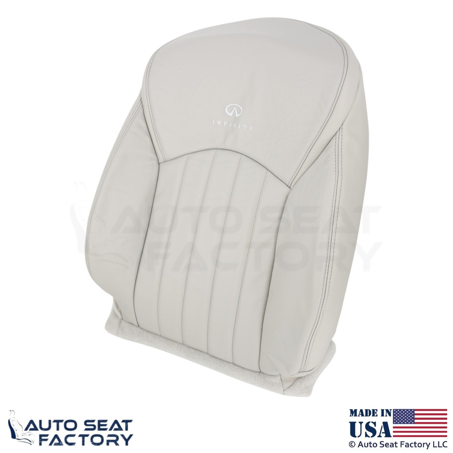 2008-2012 Fits Infiniti EX35 Genuine Leather Front Driver Top Seat Cover Wheat - OEM-Style Replacement Seat Cover