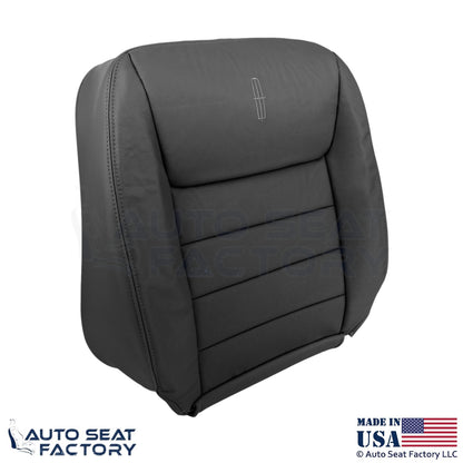 1999-2001 Fits Lincoln Town Car Genuine Leather Front Seat Covers Deep Charcoal - OEM-Style Replacement Seat Cover
