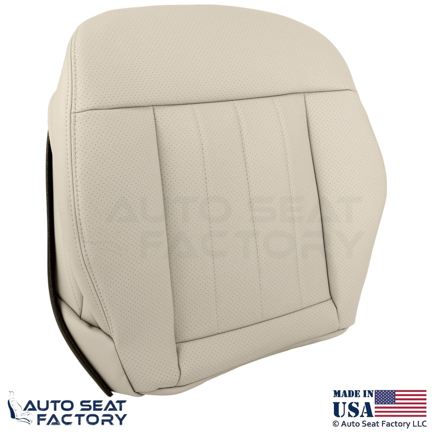 2014-2016 Fits Mercedes Benz E550 Leatherette Perf. Passenger Bottom Cover Silk - OEM-Style Replacement Seat Cover