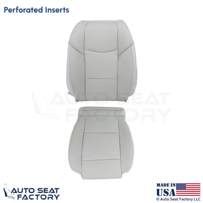 2015-2019 Fits Cadillac ATS Leatherette Front Driver Side Covers Light Neutral - OEM-Style Replacement Seat Cover