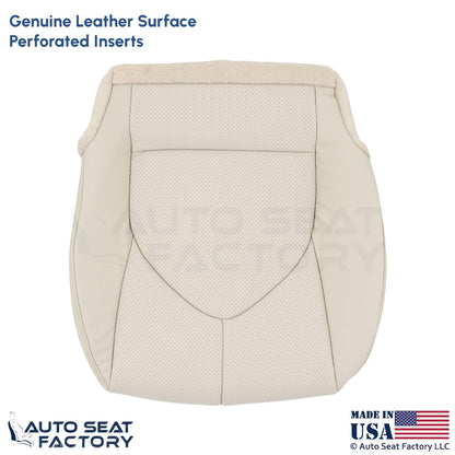 2020-2023 Fits Toyota Highlander Genuine Leather Driver Bottom Seat Cover Beige - OEM-Style Replacement Seat Cover