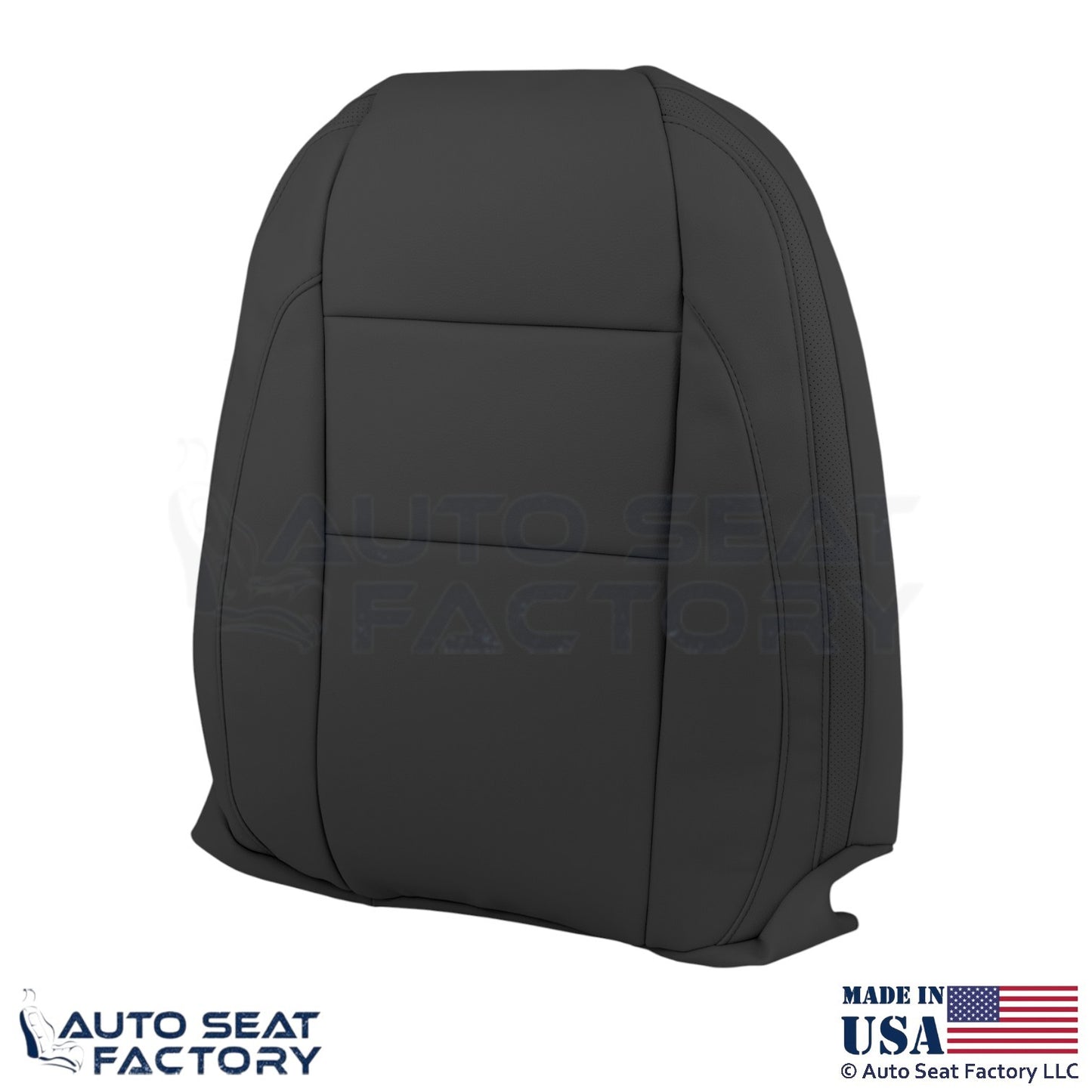 2008-2013 Fits Volvo C70 Leather Perforated Front Driver Seat Covers Offblack - OEM-Style Replacement Seat Cover