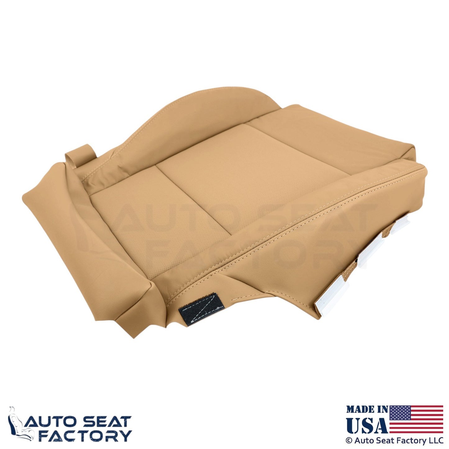 2013-2014 Fits Cadillac ATS Leather Perf Driver Side Seat Covers Caramel - OEM-Style Replacement Seat Cover