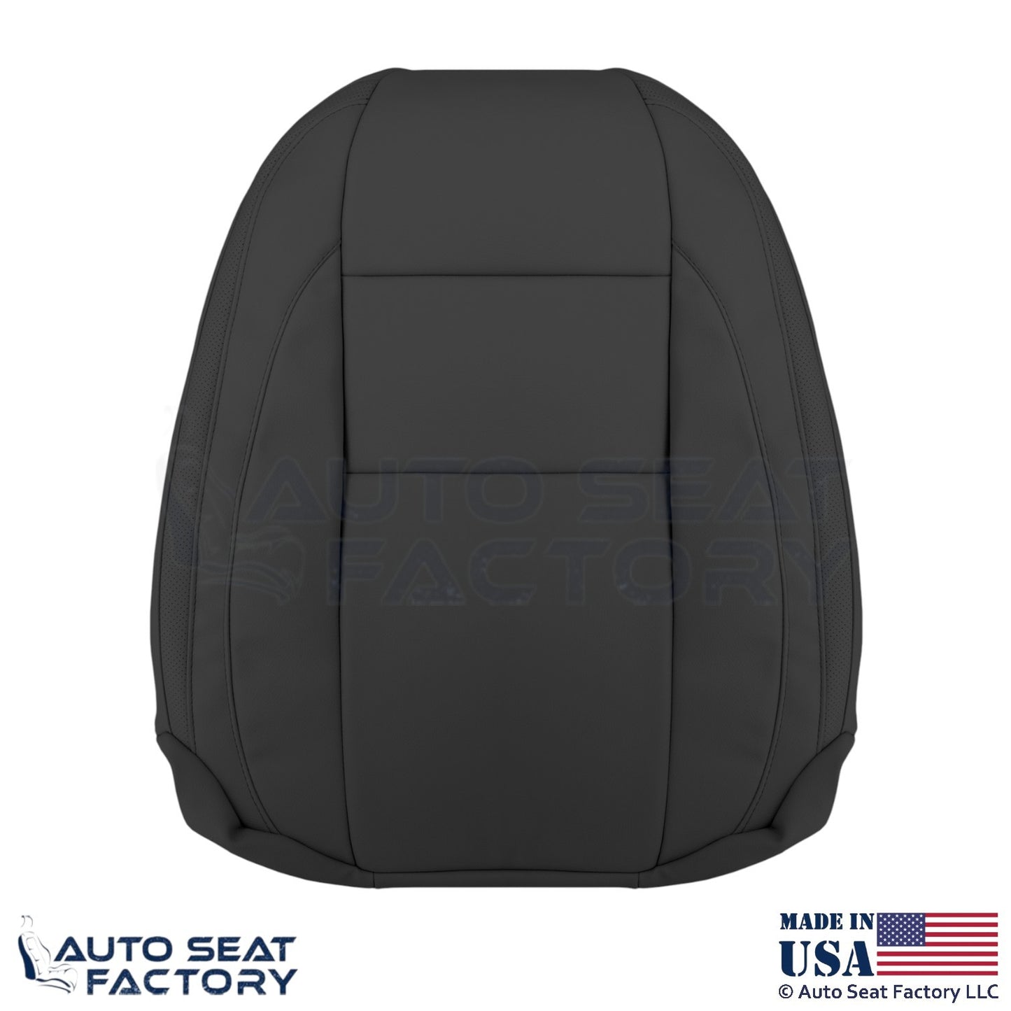 2008-2013 Fits Volvo C70 Leather Perforated Front Driver Seat Covers Offblack - OEM-Style Replacement Seat Cover