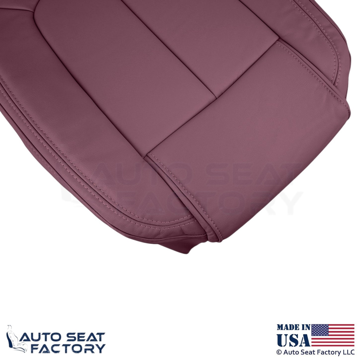 2014-2016 Fits Buick LaCrosse Genuine Leather Front Bottom Seat Covers Sangria - OEM-Style Replacement Seat Cover