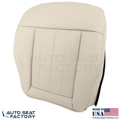 2010-2013 Fits Mercedes Benz E550 Leatherette Perf. Driver Bottom Cover Almond - OEM-Style Replacement Seat Cover