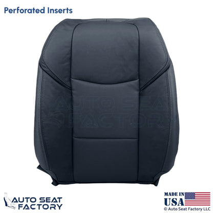 2013-2019 Fits Cadillac ATS Leather Perf Front Driver Top Seat Cover Black - OEM-Style Replacement Seat Cover