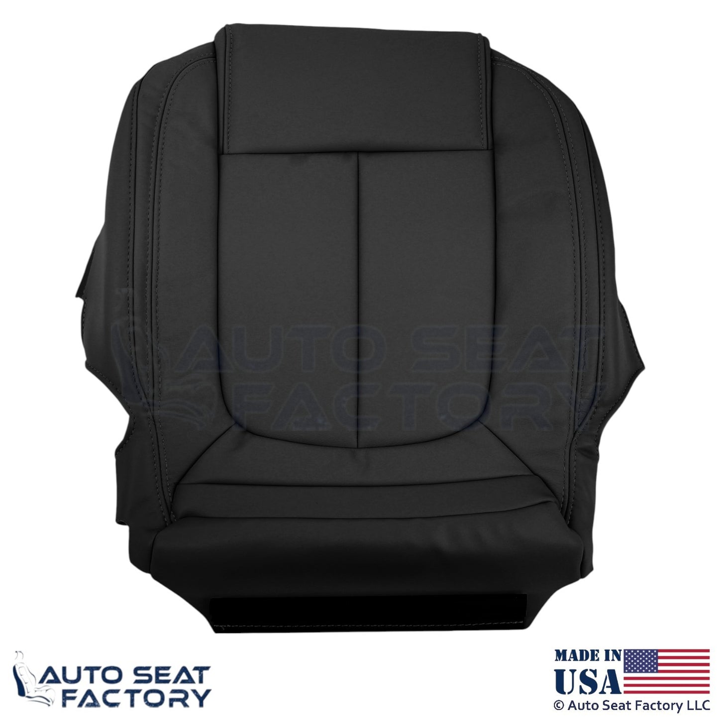 2014-2016 Fits Buick LaCrosse Genuine Leather Driver Bottom Seat Cover Ebony - OEM-Style Replacement Seat Cover