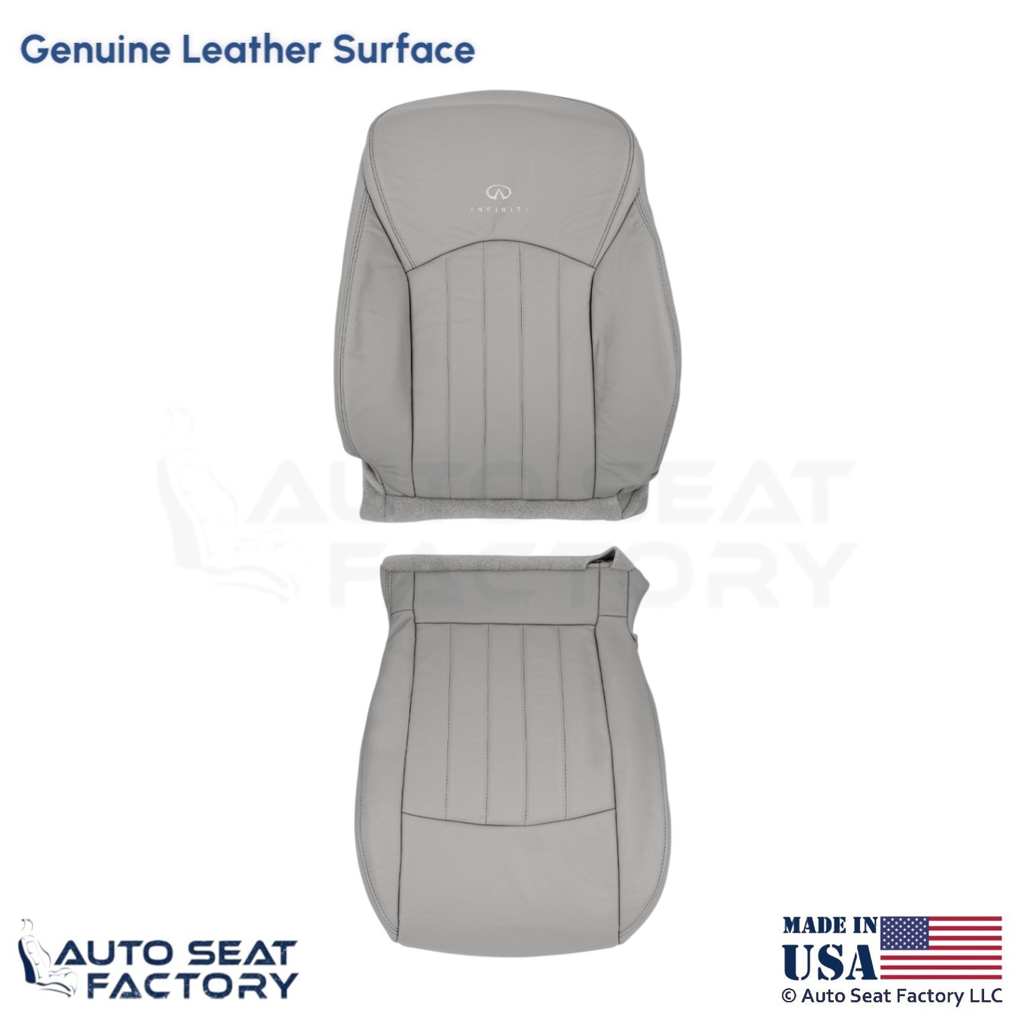 2008-2010 For Infiniti EX35 Genuine Leather Driver Side Replacement Covers Stone - OEM-Style Replacement Seat Cover
