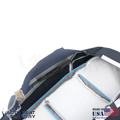 2013-2019 Fits Cadillac ATS Leatherette Perf Front Passenger Top Cover Black - OEM-Style Replacement Seat Cover