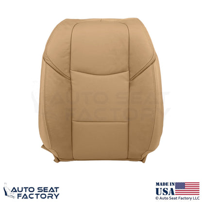 2013-2014 Fits Cadillac ATS Leatherette Perf Front Top Seat Covers Caramel - OEM-Style Replacement Seat Cover