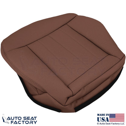 2010-2016 For Mercedes Benz E550 Leatherette Prf Passenger Bottom Cover Chestnut - OEM-Style Replacement Seat Cover