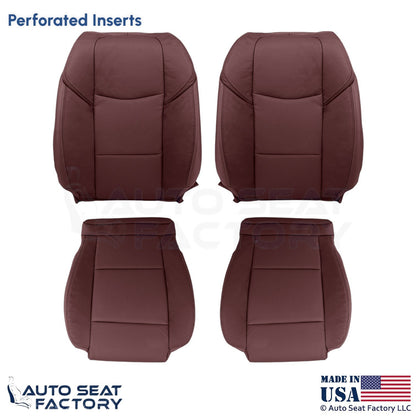 2013-2019 Fits Cadillac ATS Leatherette Front Seat Covers Morello Red - OEM-Style Replacement Seat Cover