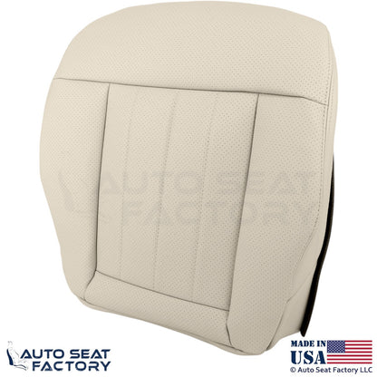 2010-2013 Fits Mercedes Benz E550 E350 Genuine Leather Perf Bottom Covers Almond - OEM-Style Replacement Seat Cover