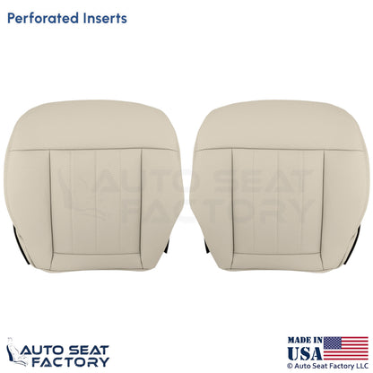 2010-2013 Fits Mercedes Benz E550 E350 Leatherette Perf. Bottom Covers Almond - OEM-Style Replacement Seat Cover