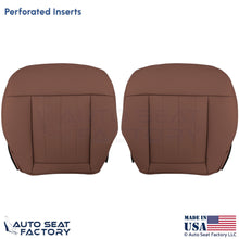 2010-2016 Fits Mercedes Benz E550 E350 Leatherette Perf. Bottom Covers Chestnut - OEM-Style Replacement Seat Cover