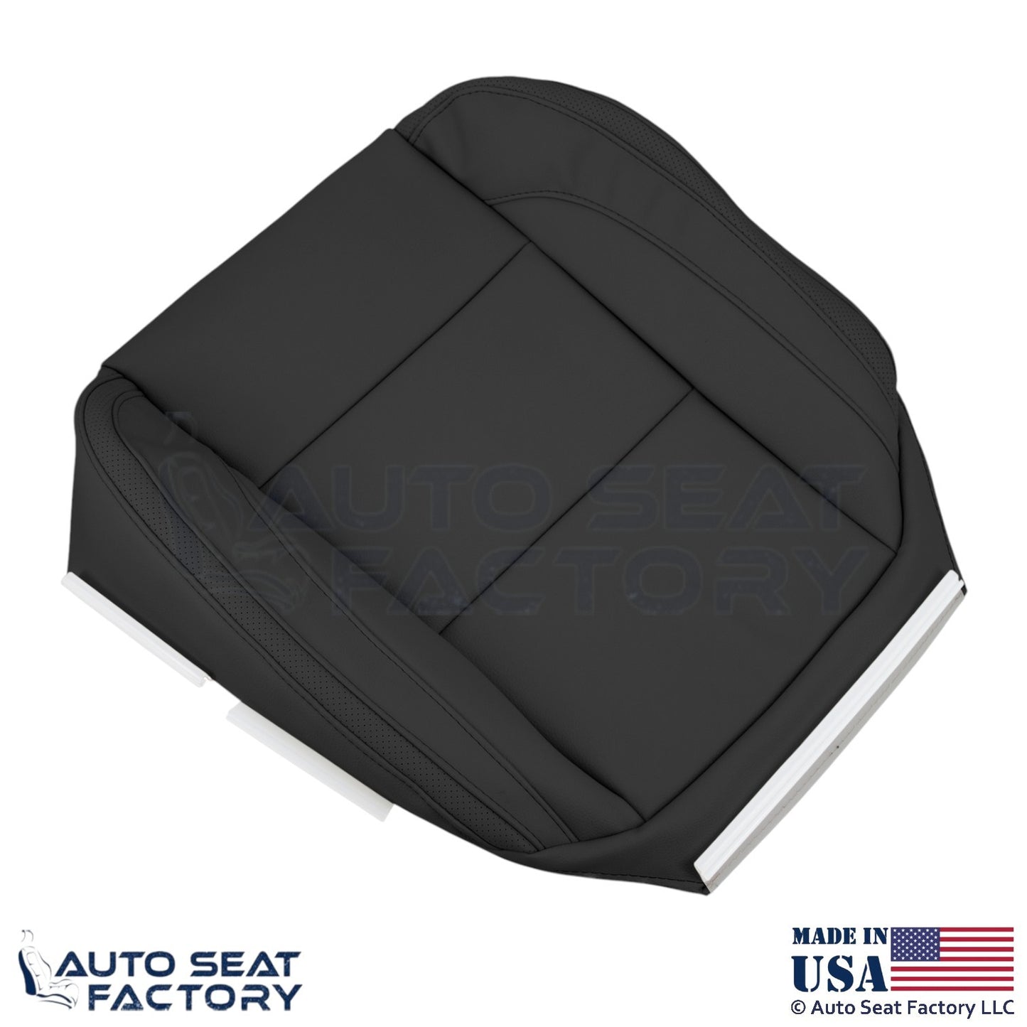 2008-2013 Fits Volvo C70 Leather Perf. Front Replacement Seat Covers Offblack - OEM-Style Replacement Seat Cover