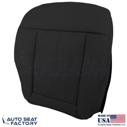 2010-2016 For Mercedes Benz E550 E350 Leatherette Perf Driver Bottom Cover Black - OEM-Style Replacement Seat Cover