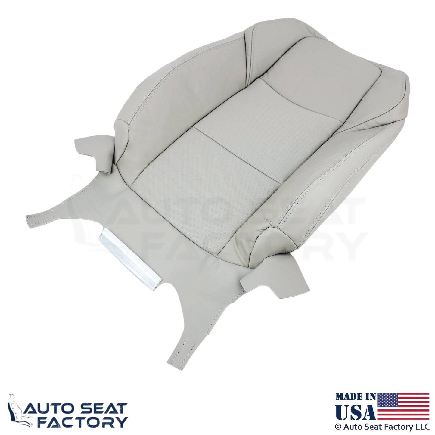 2013-2019 Fits Cadillac ATS Leatherette Front Passenger Top Cover Light Platinum - OEM-Style Replacement Seat Cover