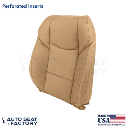 2013-2014 Fits Cadillac ATS Leatherette Perf Front Driver Top Cover Caramel - OEM-Style Replacement Seat Cover
