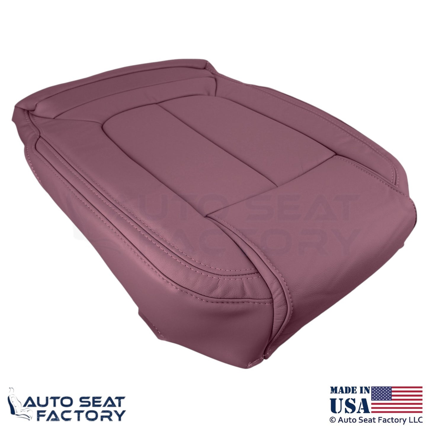 2014-2016 For Buick LaCrosse Genuine Leather Passenger Bottom Seat Cover Sangria - OEM-Style Replacement Seat Cover