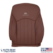 2008-2012 Fits Infiniti EX35 Genuine Leather Front Top Seat Covers Chestnut - OEM-Style Replacement Seat Cover
