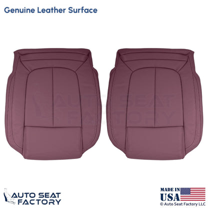 2014-2016 Fits Buick LaCrosse Genuine Leather Front Bottom Seat Covers Sangria - OEM-Style Replacement Seat Cover