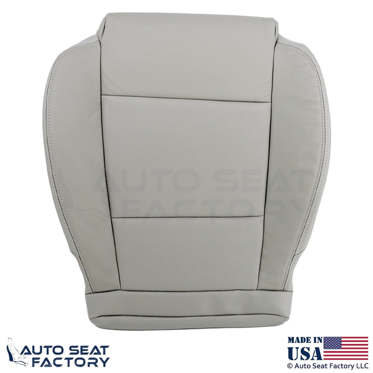 2013-2019 Fits Cadillac ATS Leatherette Front Driver Bottom Cover Light Platinum - OEM-Style Replacement Seat Cover