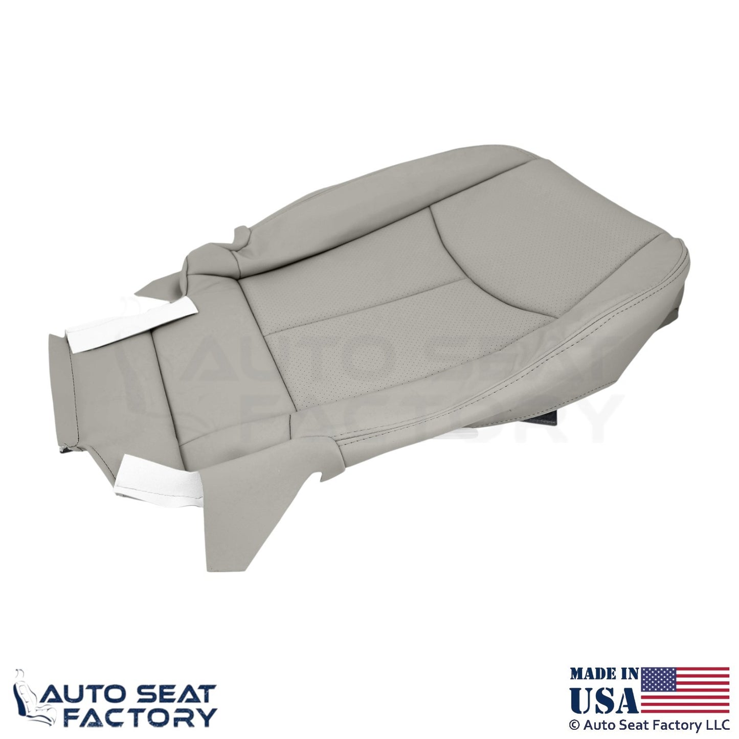 2011-2013 Fits Infiniti M37 M56 Genuine Leather Driver Bottom Seat Cover Stone - OEM-Style Replacement Seat Cover