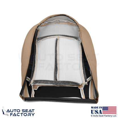 2009 Fits Mercedes Benz CLK350 Genuine Leather Driver Bottom Seat Cover Beige - OEM-Style Replacement Seat Cover