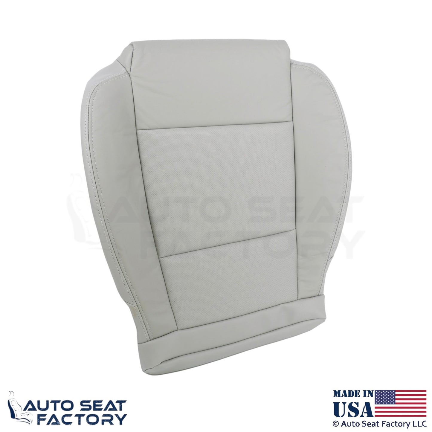 2015-2019 Fits Cadillac ATS Leather Perf Front Seat Covers Light Neutral - OEM-Style Replacement Seat Cover